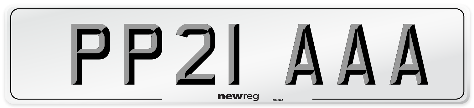 PP21 AAA Number Plate from New Reg